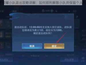 王者荣耀小队退出攻略详解：如何顺利解散小队并保留个人权益？