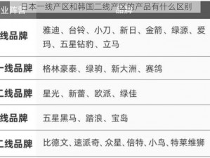 日本一线产区和韩国二线产区的产品有什么区别