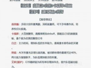 幻书启世录平民最佳阵容搭配攻略：实用策略助你轻松构建高效阵容