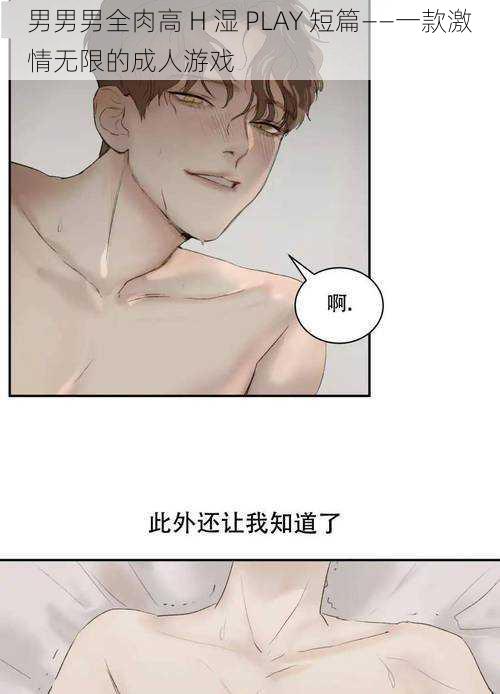 男男男全肉高 H 湿 PLAY 短篇——一款激情无限的成人游戏