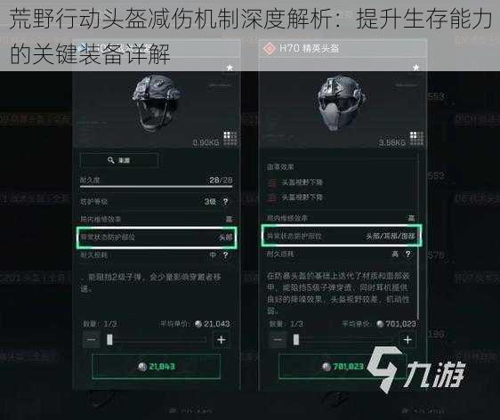 荒野行动头盔减伤机制深度解析：提升生存能力的关键装备详解