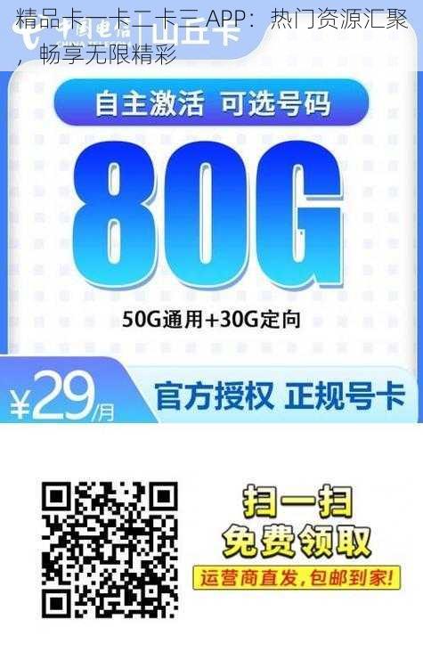 精品卡一卡二卡三 APP：热门资源汇聚，畅享无限精彩