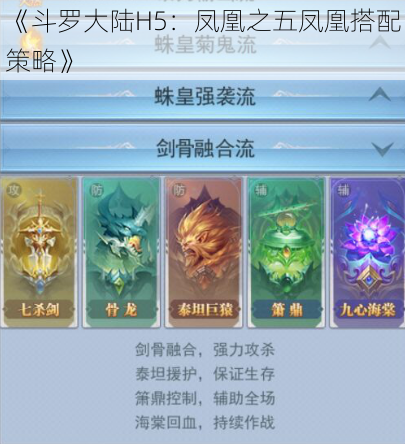 《斗罗大陆H5：凤凰之五凤凰搭配策略》