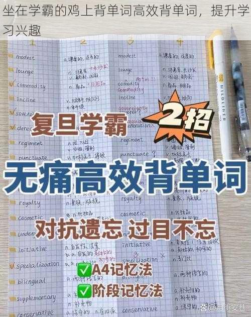 坐在学霸的鸡上背单词高效背单词，提升学习兴趣