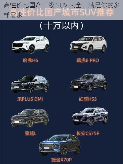 高性价比国产一级 SUV 大全，满足你的多样需求