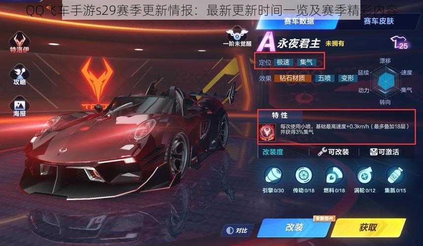 QQ飞车手游s29赛季更新情报：最新更新时间一览及赛季精彩内容