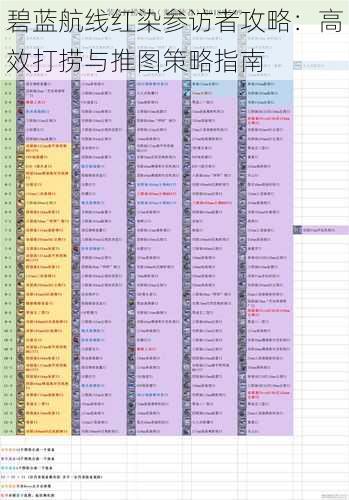 碧蓝航线红染参访者攻略：高效打捞与推图策略指南
